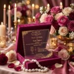 Clear Acrylic Wedding Invitation in Custom Velvet Box