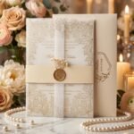 Semi-Transparent Vellum Card with Belly Band and Wax Seal