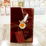 Premium Maroon Velvet & Acrylic Wedding Card - Image 2