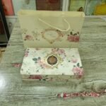 Vintage Floral Boxed Wedding Invitation with Matching Bag