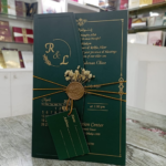 Elegant Emerald Green & Gold Invitation - Image 2