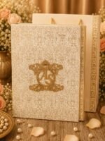 Vintage Floral Boxed Wedding Invitation with Matching Bag - Image 3