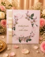 Vintage Floral Boxed Wedding Invitation with Matching Bag - Image 7