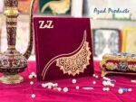 Clear Acrylic Wedding Invitation in Custom Velvet Box - Image 2