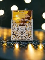 Premium  Laser-Cut Acrylic Wedding Card - Image 5
