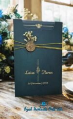 Elegant Emerald Green & Gold Invitation - Image 2
